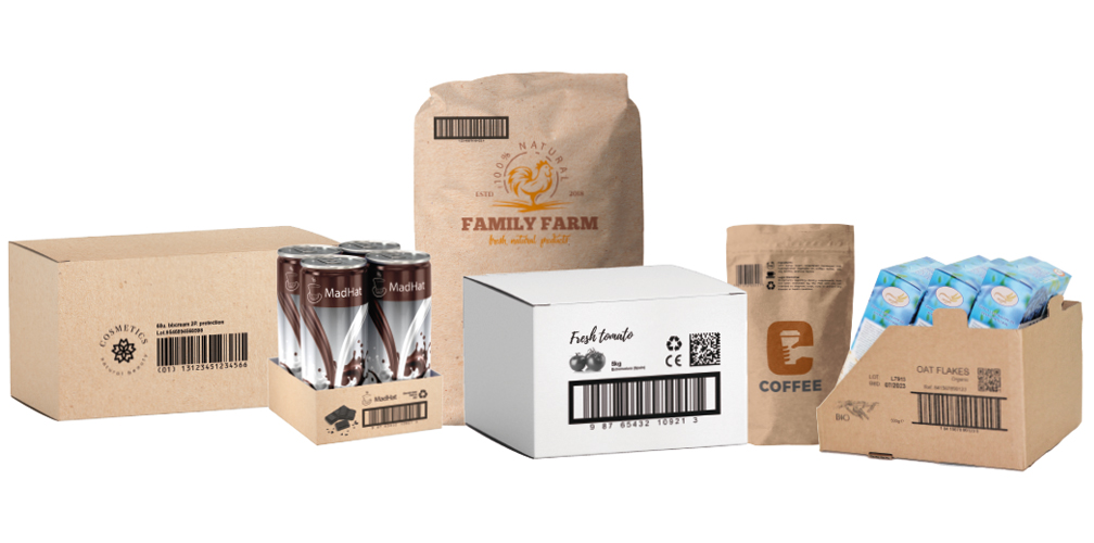 Codage direct et impression en emballages secondaire (caisses, sacs, packs)